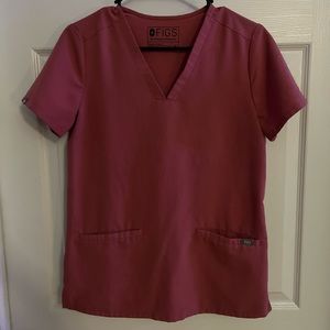Figs rose Casma top size XS